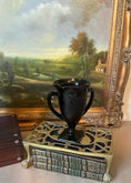 Load image into Gallery viewer, LE Smith Black Vase With Two Handles and Dancing Women
