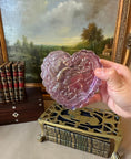 Load image into Gallery viewer, Pink Iridescent Fenton Hummingbird Heart Lidded Dish
