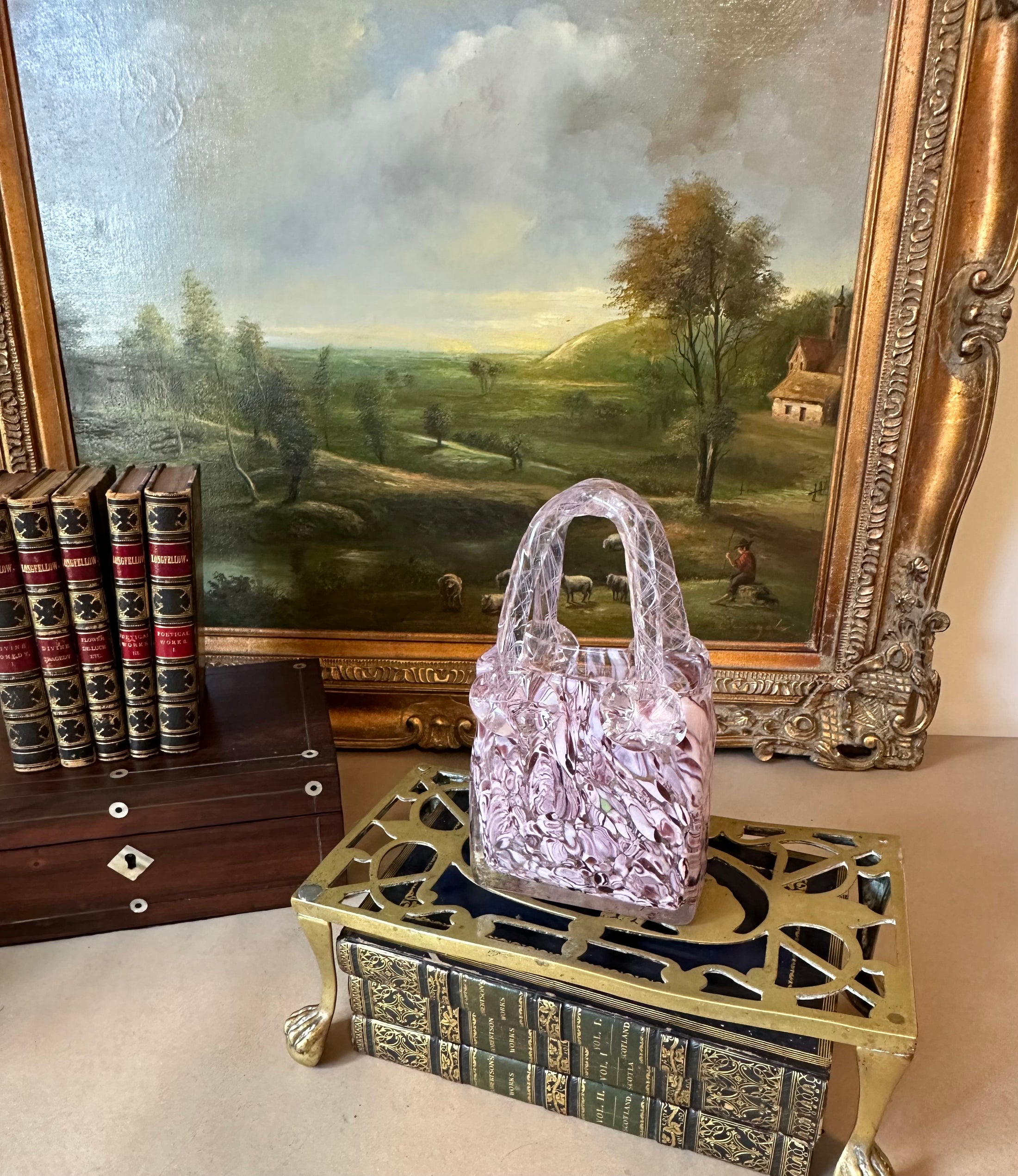 Pink Glass Purse