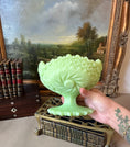 Load image into Gallery viewer, Matte Green Sawtooth Edge Compote
