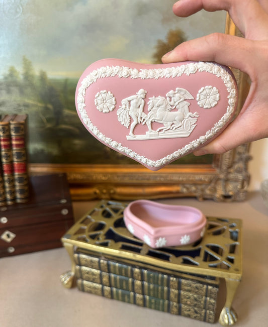 Pink Wedgewood Heart Trinket Box